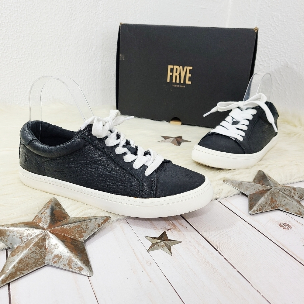 Frye Kerry Low Lace sneakers black leather lowtop size 7